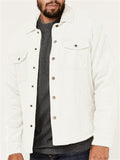 Men's Fashion Solid Color Jacket with Multiple Pockets