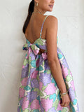 Summer Elegant Sleeveless Floral Swing Dress for Women