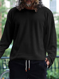 Autumn Leisure Round Neck Long Sleeve Basic Shirt for Men