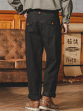 Men's Vintage Style Straight Leg High-rise American Causal Pants