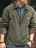 Wear-resistant Casual Lapel Zipper Jackets for Male