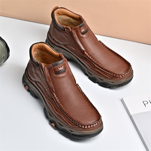 Winter Windproof Thick Sole Faux Leather Boots for Men