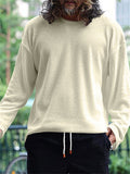 Autumn Leisure Round Neck Long Sleeve Basic Shirt for Men