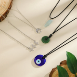 Female 5pcs/Set Tree of Life Lucky Eye Thread Necklaces