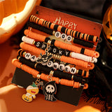 Halloween Evil Ghost Death Spider Moon Bat Pendant Bracelets