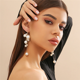 Faux Pearls Elegant Drop Earrings for Ladies