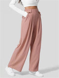 Women's Simple Chic High-Rise Wide Leg Pants