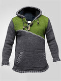 Men's Cross Zipped Fleece Lined Hooded Sweaters