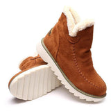 Women's Warm Fur Lining Winter Ankle Snow Boots