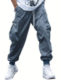 Men's Fashionable Streetwear Solid Cargo Trousers