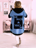 "Be Nice & Be Cool" Contrast Color Cashmere Swearters for Women