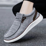 Men's Non Slip Lace-Up Durable Mesh Flat Shoes