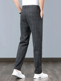 Men's Fashionable Regular Fit Checked Dress Pants