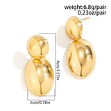 Ladies Round Ball Cobblestone Shaped Drop Earrings