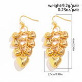 Multiple Love Hearts Pendant Earrings for Lady