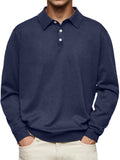 Men's Cozy Long Sleeve Polo Shirts