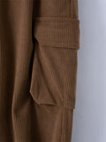 Men's Autumn Warm Corduroy Windproof Ankle-Tied Cargo Pants