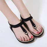 Ladies Elastic Ankle Strap Summer Beach Open Toe Sandals