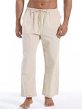 Male Solid Color Elastic Waist Large Size Pants