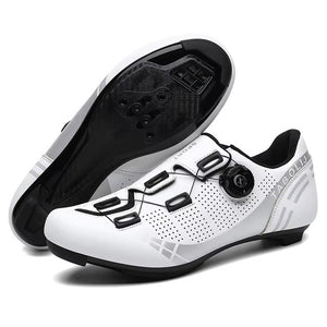 Men's Adjustable Spin Buckle Lock-Free Road Cycling Sneakers