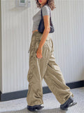 Street Baggy Drawstring Casual Pants for Women