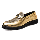 Men's Glitter Sequins Party Wedding Thick-Soled Formal Shoes