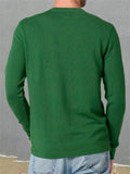 Men's Slim Fit Long Sleeve Knitted Henley Shirts