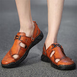 Men's Summer Breathable Handsewn Soft Cow Leather Sandals