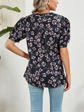 Bohemian Style V Neck Paisley Print Fitted Shirt for Women