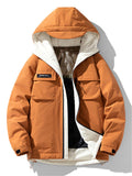 Couple Winter Big Size Thickened White Duck Down Hooded Coats