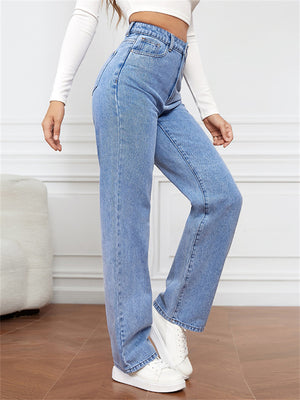 Fashionable Women's Versatile High-rise Jeans