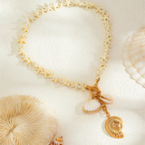 White Starfish Seashell Conch Snail Pendant Necklaces