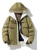 Couple Winter Big Size Thickened White Duck Down Hooded Coats