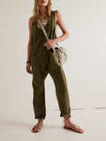 Plus Size Casual Durable Denim Jumpsuits for Ladies