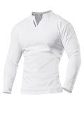 Men's Running Training Sweat-wicking Knitted Cotton V-Neck Shirt