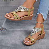 Women's Side Cutout Strap Rhinestone Sequin Sandals