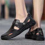 Men's Summer Breathable Handsewn Soft Cow Leather Sandals