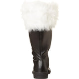 White Fluffy Christmas Santa Claus Boots for Men