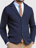 British Style Slim Fit Notched Lapel Button Up Coat for Men