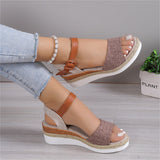 Female Ankle Buckle Strap Non-slip Platform Sandals