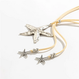 Ladies Chic Adjustable Rope Starfish Pendant Necklace