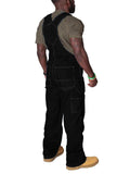 Men's Cool Multi-Pocket Denim Cargo Overalls