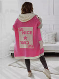 "Be Nice & Be Cool" Contrast Color Cashmere Swearters for Women