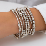 Unique 7pcs/Set Round Beads Bracelets for Ladies