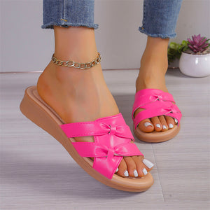 Popular Open Toe Flat Slippers for Women