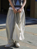 Ladies Spring Summer Drawstring Pants with Pockets