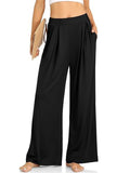 Loose Fit Wide-Leg Elastic Waist Pants for Women