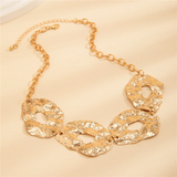 Ladies Exaggerated Irregular Cutout Circle Necklace