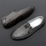 Men's Slip On Crocodile Pattern Walking Flats