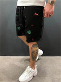 Tiger Letter Embroidery Casual Loose Shorts for Men